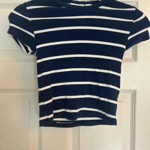 Navy and White Striped T-Shirt